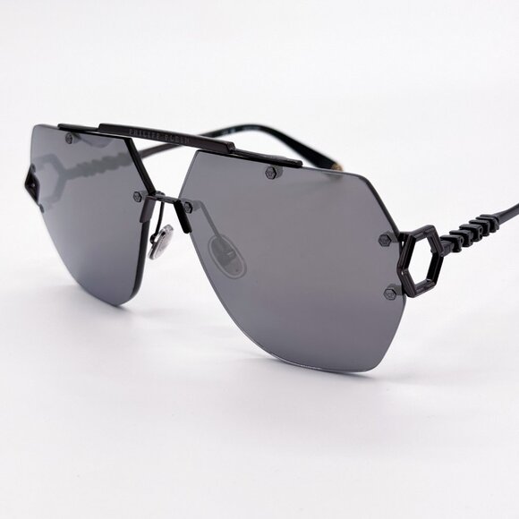 NEW PHILIPP PLEIN SLEEK SPP111 672X GREY UNISEX SUNGLASSES PHILIPP PLEIN - Picture 4 of 11
